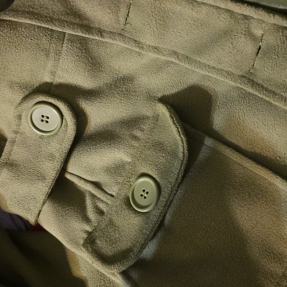 BONGO Vintage Fleece Peacoat Pea Green Jacket in PERFECT condition size Large - Picture 5 of 6